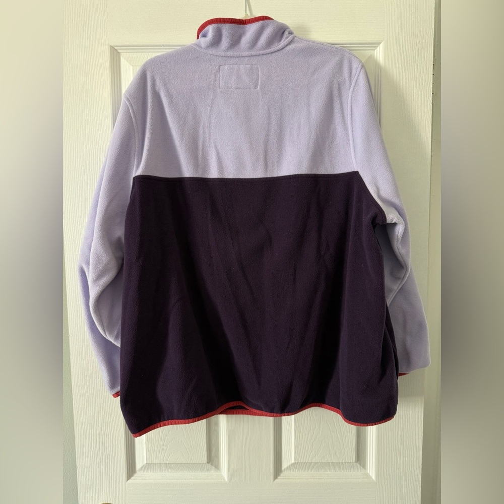 Lands' End 2X Women's Heritage Fleece Snap Neck Pullover 💜 - Picture 8 of 8